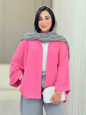 مانتو پانچ آستین پاکتی تک جیب