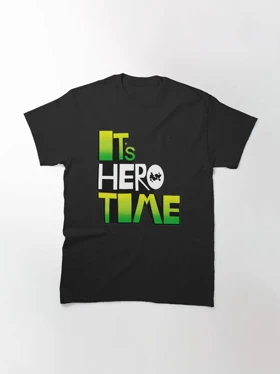 تیشرت لانگ پسرانه Ben10 طرح لوگو Its hero time کد 208271