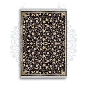 *جدید* فرشینه از جنس پارچه شانل مخمل ترک طرح فانتزی برند دفه کد 1148