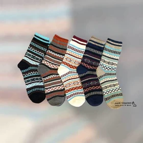 جوراب ساق‌دار پشمی زمستانه