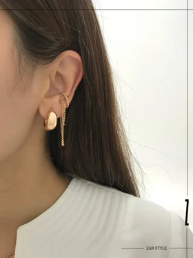 گوشواره هلال ماه آینه‌ای