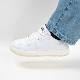 کفش کتانی اسپرت مردانه رنگ سفید مدل نایک NIKE Jordan 1 low