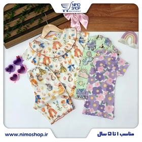 تیشرت شلوارک ریلی دخترانه