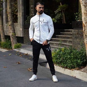 ست سویشرت شلوار مردانه سفید مدل EKO ویژه