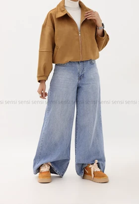 بامبر جلو زیپ جیر آستر دارکد1004656