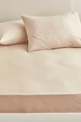 ملحفه دو نفره Karaca Home پنبه‌ای - گلبهی