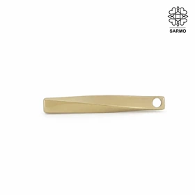 پلاک آویز ساده میله ای طلایی استیل کد 408405020