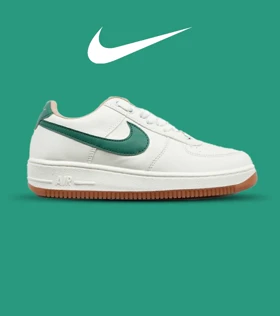 کفش مردانه و زنانه سفید سبز NIKE AIR FORCE مدل 4545