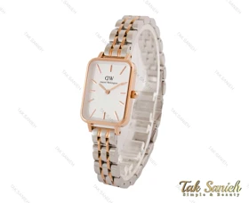 ساعت دنیل ولینگتون زنانه مستطیلی رزگلد سیلور DW-4084-L