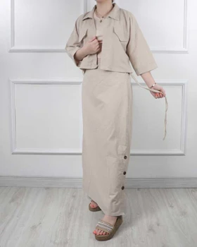 کت دامن لینن 6796