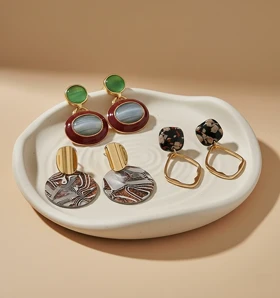 کالکشن گوشواره میناکاری انامل و فانتزی شیک خاص و رنگ ثابت