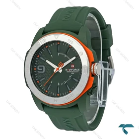 ساعت مردانه نیوی فورس NF7112 بند رابر سبز نارنجی NaviForce-7666-G
