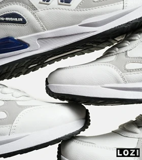 کفش کتانی مردانه سفید سرمه ای NEW BALANCE yg niubailun