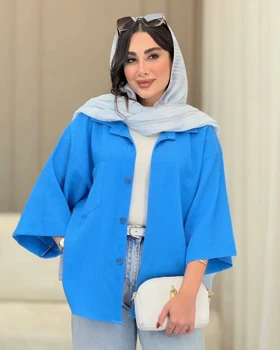 شومیز تک جیب استین دکمه