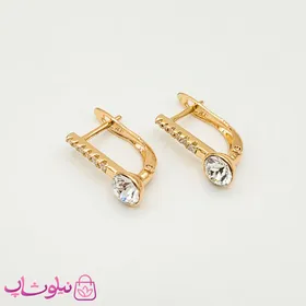 گوشواره دخترانه ژوپینگ مدل سواروسکی سفید