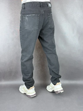 شلوار مام فیت مردانه ذغالی 121