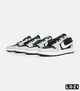 کفش کتانی مردانه و زنانه مشکی طوسی NIKE jordan 1 مدل 6518