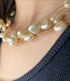 گردنبند صدفی قلبی