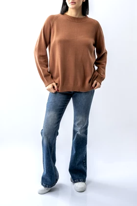 پلیور آستین بلند یقه گرد زنانه