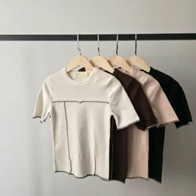 بلیز یقه گرد کثیف دوزی