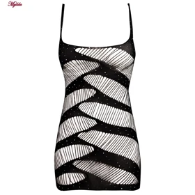 سرهمی فانتزی مشکی مدل نگین‌دار کد 4860-7069