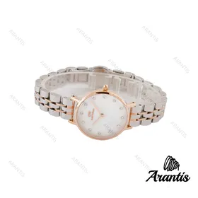 ساعت دنیل ولینگتون مینی زنانه گرد دورنگ رزگلد ایندکس نگین w-6106