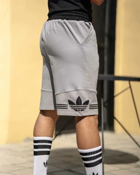 شلوارک بگ ورزشی ADIDAS طوسی