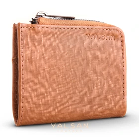 کیف پول چرم یلسان مدل رادین کد 080-HRM (عسلی)