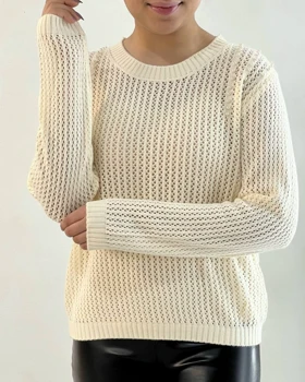 پلیور بافت قلاب بافی کد 5174