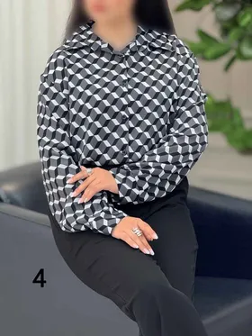 شومیز طرح دار آیسان