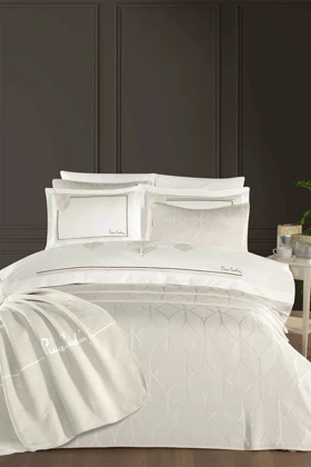 سرویس روتختی دو نفره Pierre Cardin مدل Verona پنبه پلی‌استر - کرم