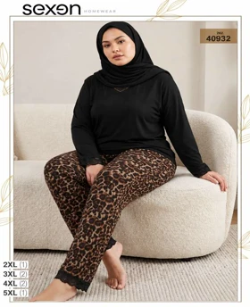 بلوز و شلوار بیگ سایز زنانه sexen کد 40932