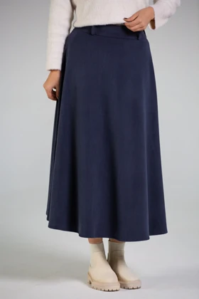 دامن کشمیر نیم کلوش (سرمه ای)