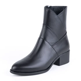 نیم بوت چرم زنانه مدل ژاکلین