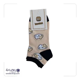 جوراب مچی پنبه دخترانه طرح گربه