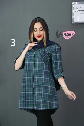 مانتو چهارخونه دوجیب