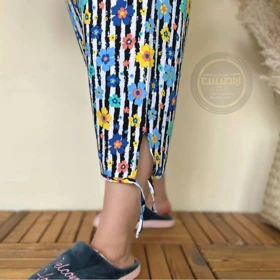 شلوار برمودا نخ تایلندی طرح‌دار