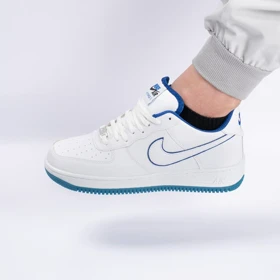 کفش کتانی اسپرت مردانه رنگ سفید آبی مدل نایک NIKE AIR FORCE