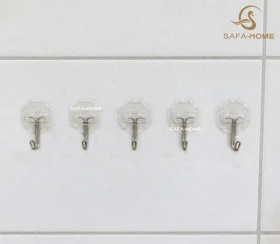 گیره چسبی استیل طرح گل شفاف