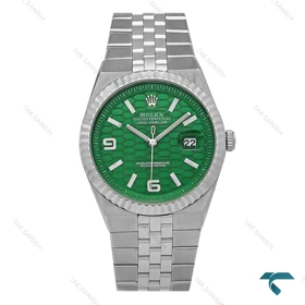 ساعت مچی رولکس لند دوئلر مردانه سیلور صفحه سبز Rolex-8813-G