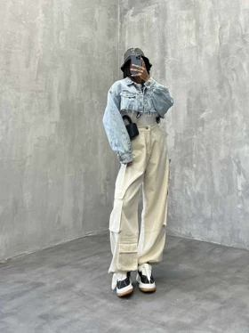 شلوار کارگو جیب پاکتی