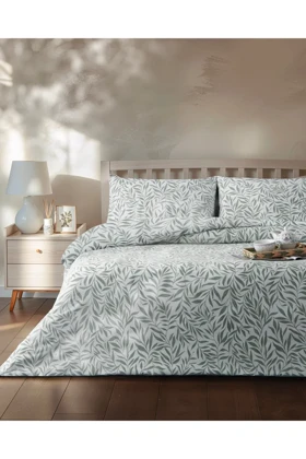 سرویس روتختی دو نفره English Home مدل Leaf Dream پنبه و پلی‌استر - سبز