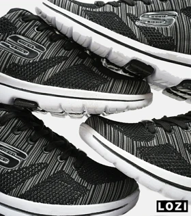کفش کتانی طبی ورزشی مشکی خاکستری SKECHERS ULTRA GO