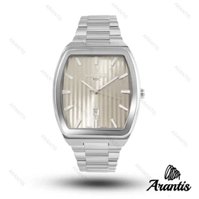 ساعت رومانسون مردانه مکس مردانه سیلور کرم m-10060