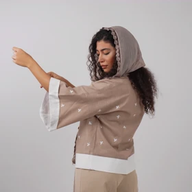 مانتو شکوفه (کرم)