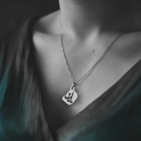 آویز اسم مامان و زنجیر نقره روز مادر نقره 925