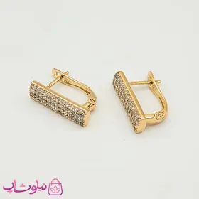 گوشواره زنانه ژوپینگ مدل مستطیل پرنگین