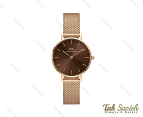 ساعت دنیل ولینگتون زنانه رزگلد صفحه قهوه ای Daniel-3921-28-L