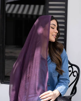 شال ابریشم ساده