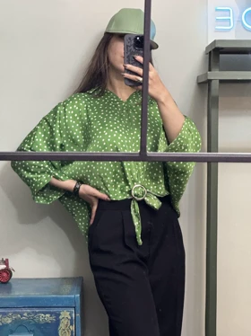 شومیز مجلسی جلو گره‌ای زنانه